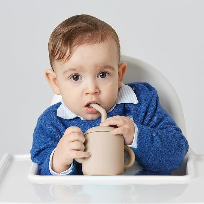 Babify Silicone Toddler Sippy Cup with Straw – BPA-Free & Spill-Proof