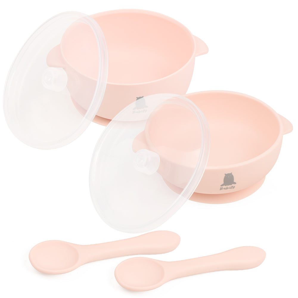 Babify Travel Baby Feeding Set – Silicone Bowls, Spoons & Storage Bag
