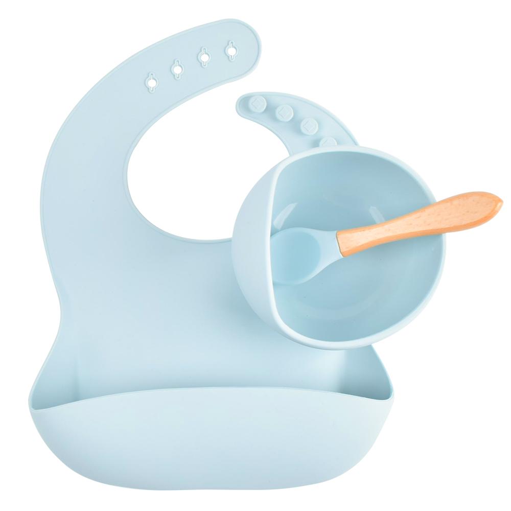 Babify Baby Feeding Set Baby Blue | Non-Slip & Easy to Clean