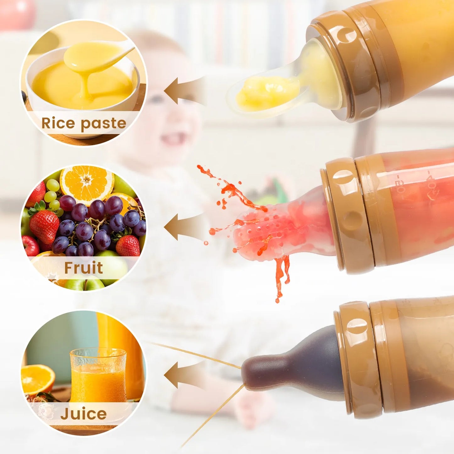 Babify™ Silicone Baby Feeding Bottle – BPA-Free & Easy to Clean