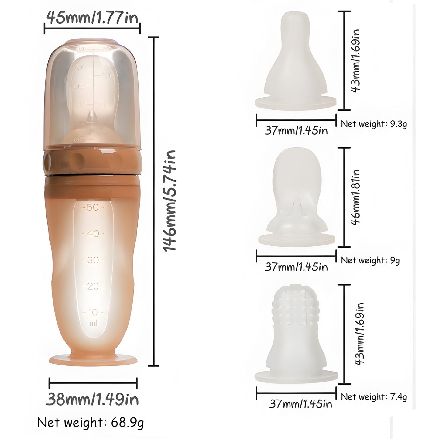 Babify™ Silicone Baby Feeding Bottle – BPA-Free & Easy to Clean