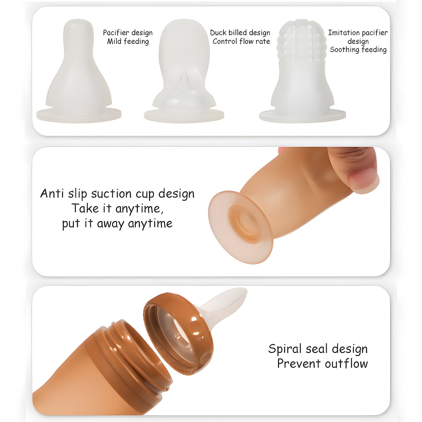 Babify™ Silicone Baby Feeding Bottle – BPA-Free & Easy to Clean
