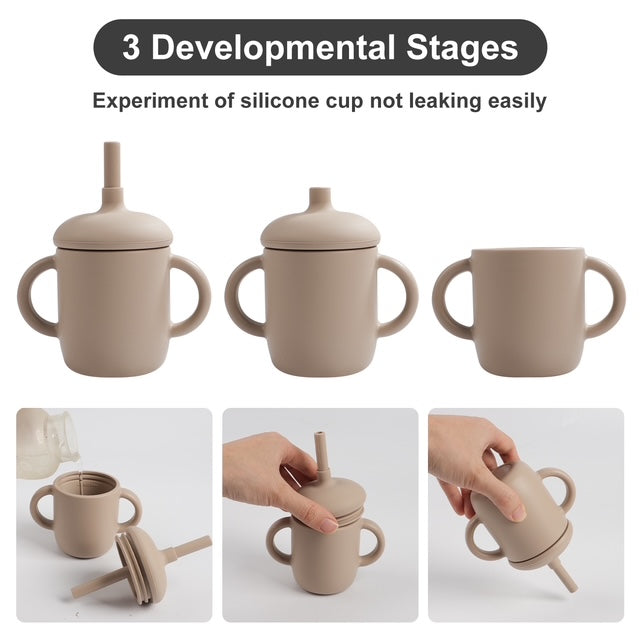 Babify Silicone Toddler Sippy Cup with Straw – BPA-Free & Spill-Proof